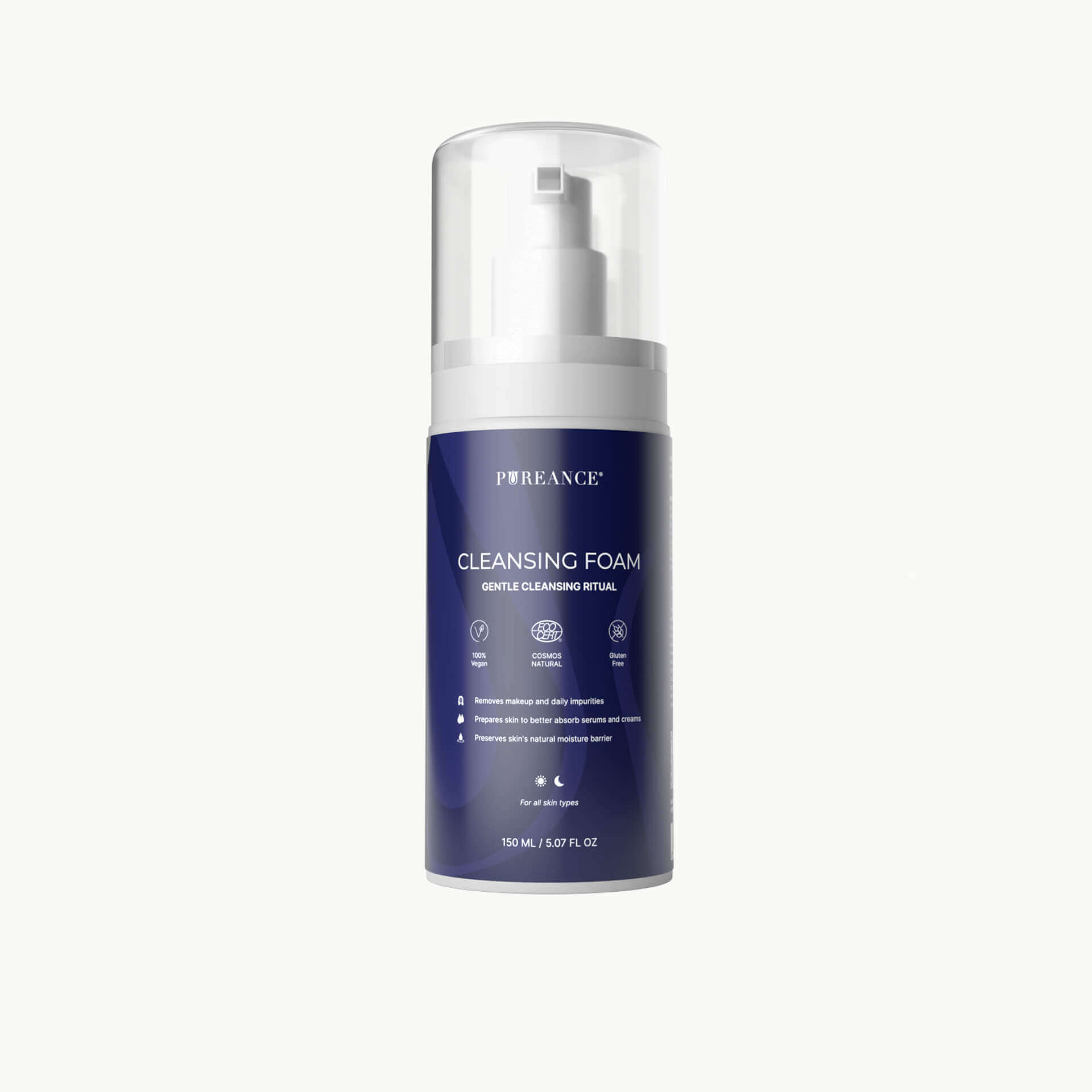 Pureance Cleansing Foam bottle for gentle skincare routine