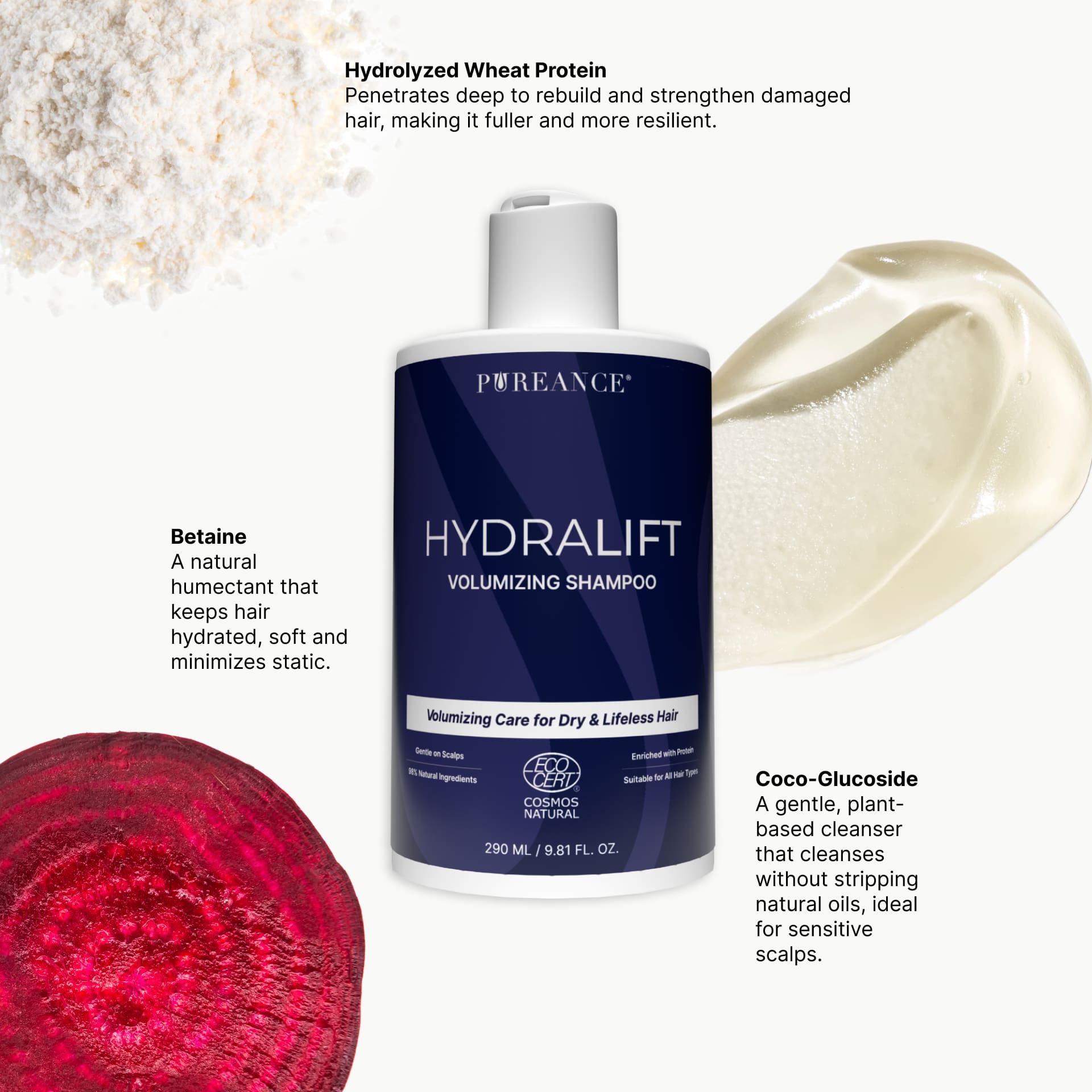 Key ingredients in Hydralift Volumizing Shampoo