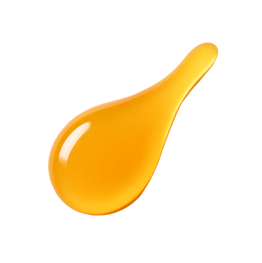 A vibrant orange oil texture with a fluid, high-shine surface