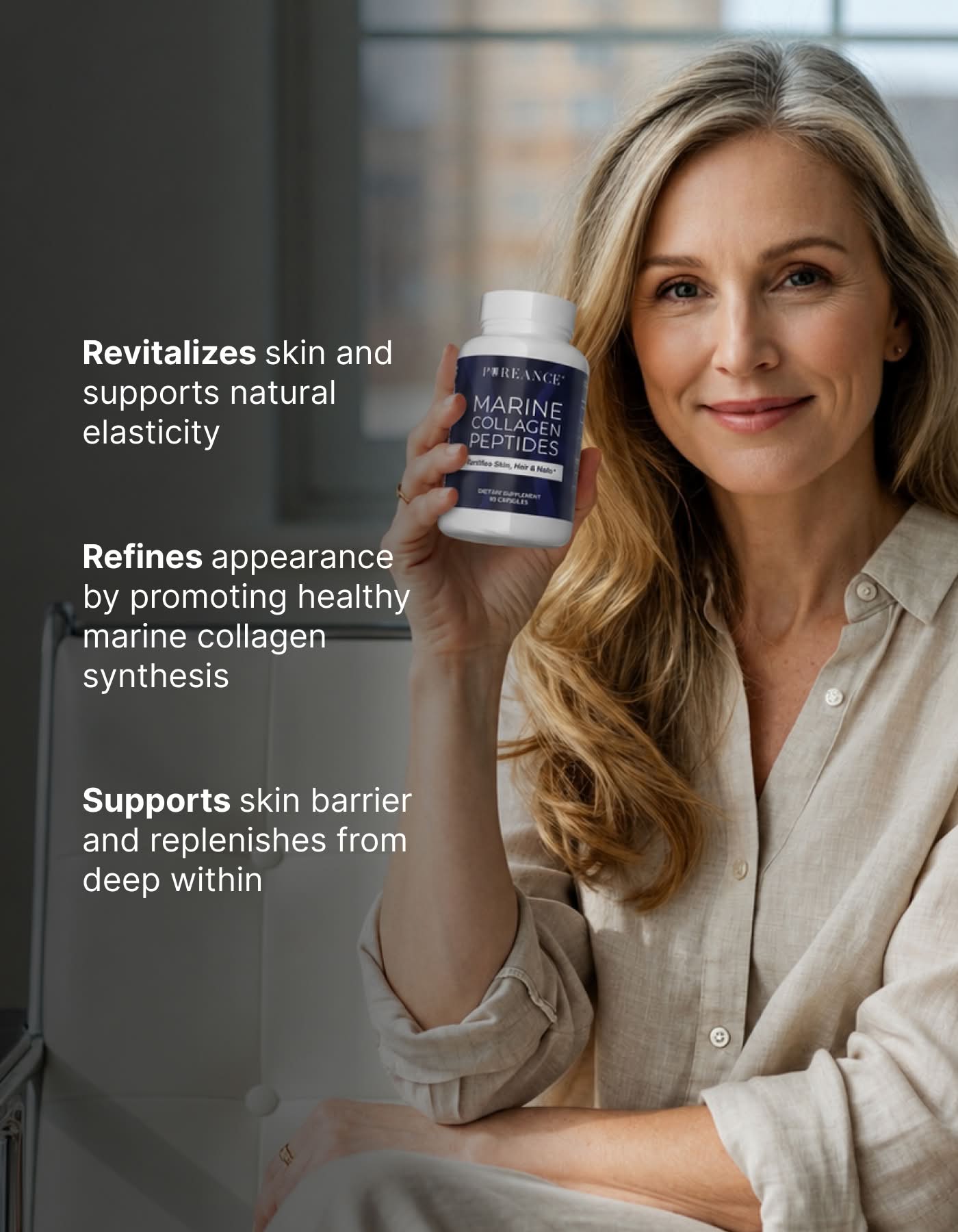 Marine Collagen Peptides with listed key benefits