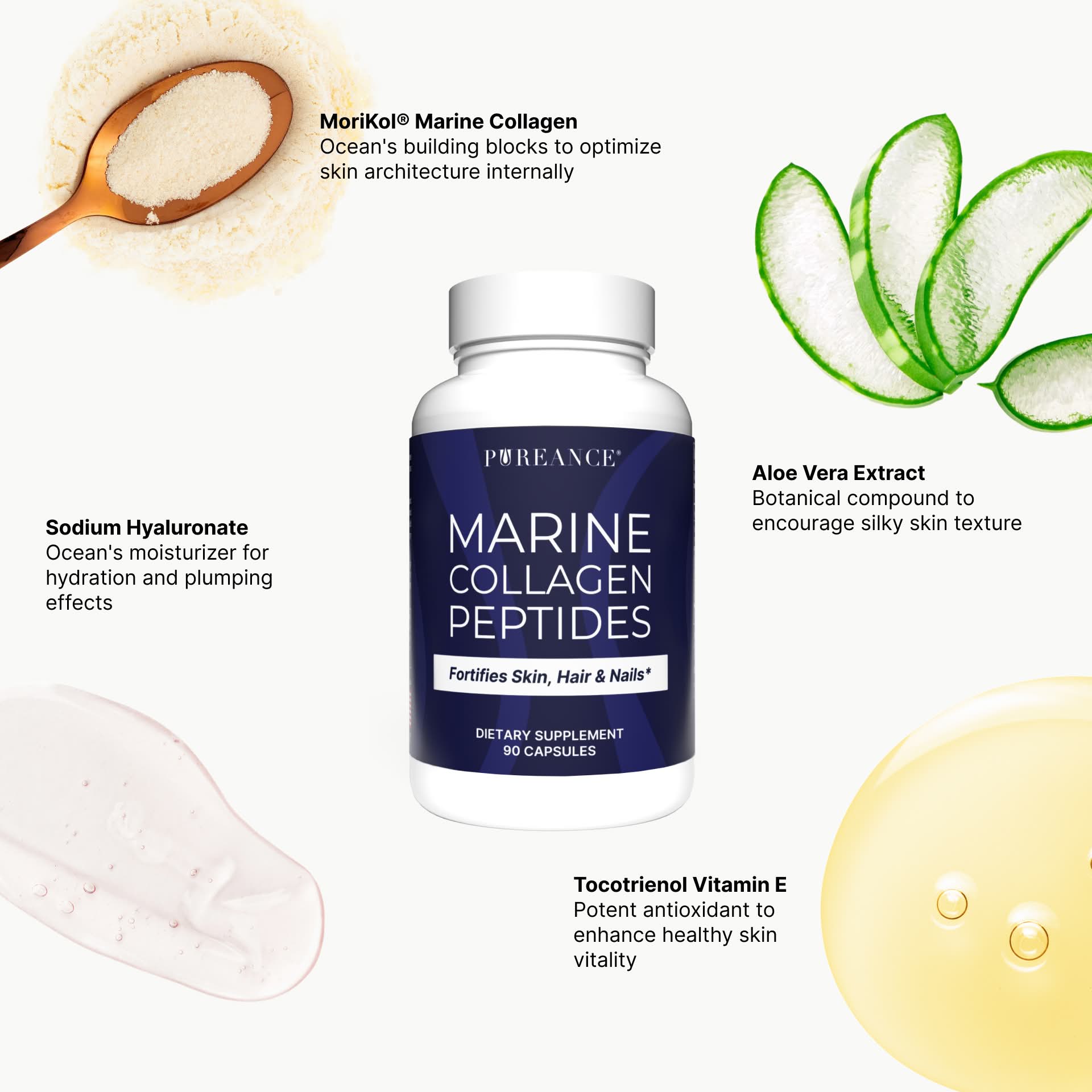 Marine Collagen Peptides with 4 key ingredients